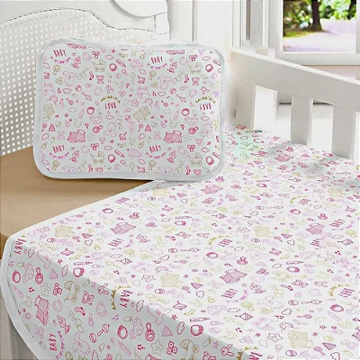Jogo de Cama Sul Brasil Baby 3489 cor Rosa