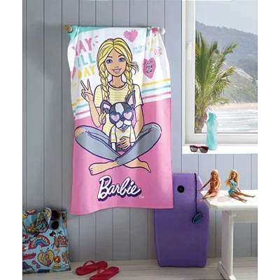 T BANHO DOL FELPUDO LICENCIADO 70X115 BARBIE 24