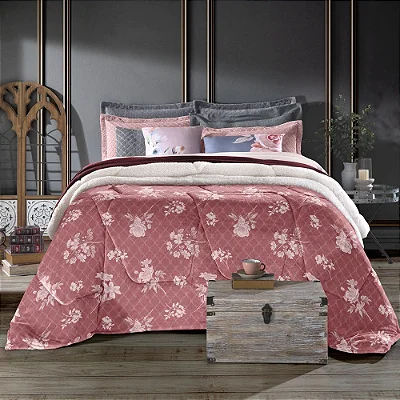 EDREDOM HDR PLUSH SHERPA EST SOLT 160X235 BLOOM