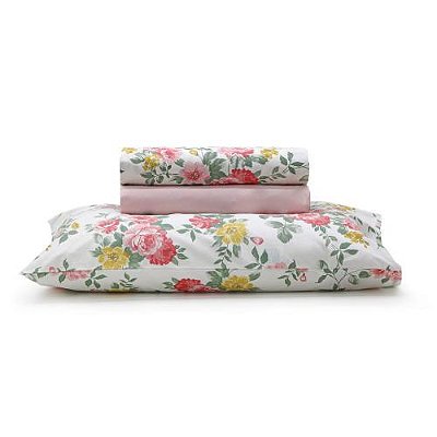 Jogo de Cama Coteminas Queen Prata Eve Rosa