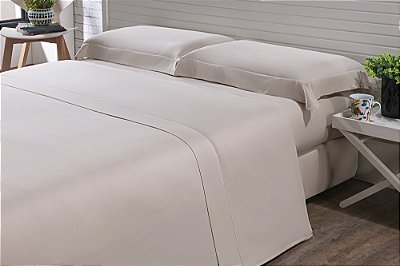 Jogo de Cama Niazitex King Ponto Ajour cor Kaki