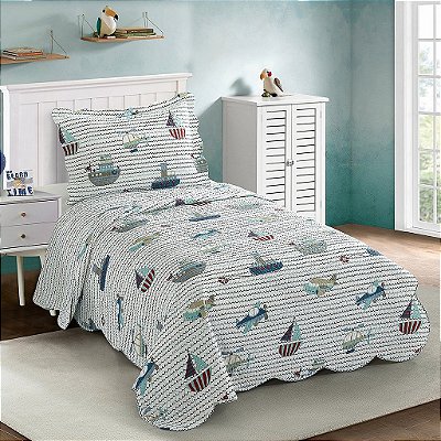 KIT COLCHA EVOL CAM INFANTIL SOLT 160X240 SEA