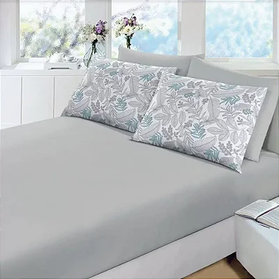 Jogo de Cama Coteminas King Royal Cinza