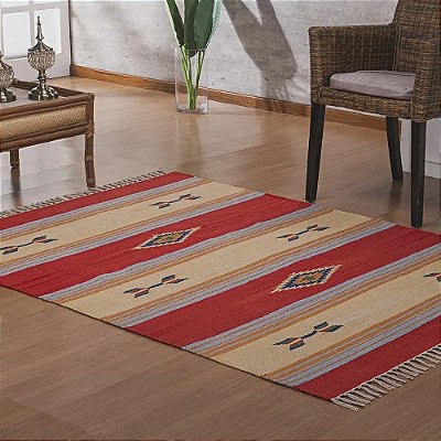 TAPETE NIA KILIM ALGODAO 060X090 DES 007