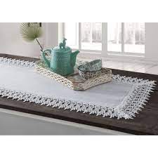 CAMINHO DE MESA JOL DELHI 40X90 BRANCO/B