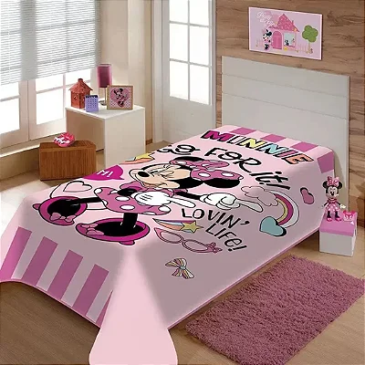 COBERTOR JOL RASCHEL DISNEY MINNIE GO FORIT 150X20