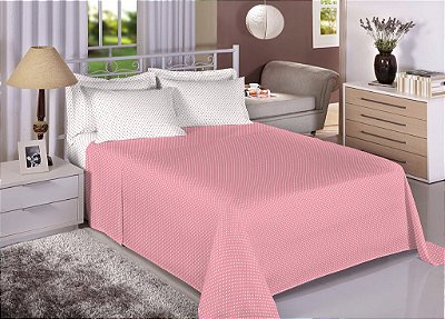 Jogo de Cama Estamparia Solteiro Premium Linea Rosa Antigo