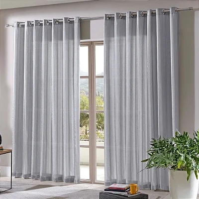 CORTINA BJA RUSTICA 360X250 POLI TITANIO