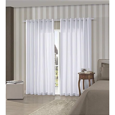 CORTINA BJA RUSTICA 360X250 PANTEX BRANCO