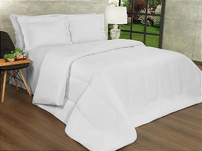 EDREDON LUF INFINITY SOLTEIRO LISO BRANCO