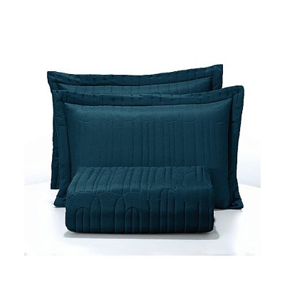 KIT COLCHA HDR ULTRAESSENCE TQ ALG CASAL AZUL