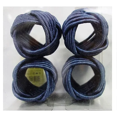 KIT PORTA GUARDANAPOS NIA CORDAS 4PCS MARINHO