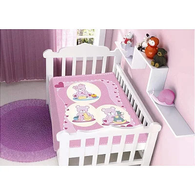 COBERTOR JOL RASCHEL PLUS 90X110 URSINHA BRI
