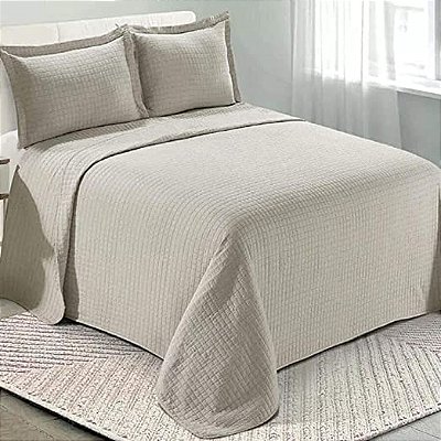 KIT COLCHA CAM LOFT KING CONCRETO 3PÇS