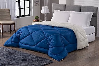 COBERTOR HDR ULTRASHERPA CASAL SLIM 190X220 AZUL C