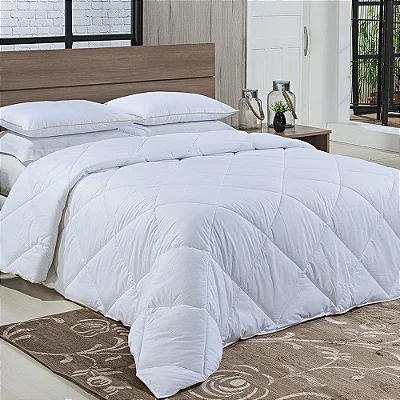EDREDOM NIA TOQUE DE PLUMAS KING 280X260 BRANCO