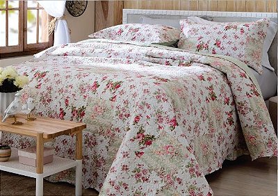 Kit Colcha Rozac Shabby Chic Casal Sortido 1