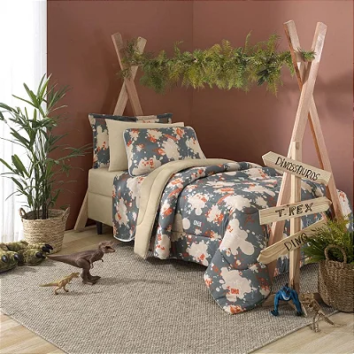Jogo de Cama Sul Brasil Infantil T-Rex
