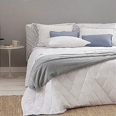 Jogo de Cama Buddemeyer B Percalle Casal 2,20x2,40 Cor Branco 3 peças