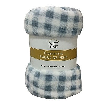COBERTOR NIA TOQUE DE SEDA XADREZ INF 90X110 DES 1