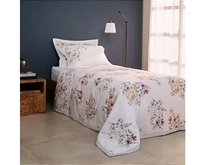 KIT COLCHA BUD B PERCALLE CARMEL SOLTEIRO 160X240 2 PÇS