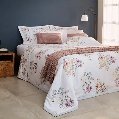 JG CAMA BUD B PERCALLE CARMEL QUEEN 4 PÇS