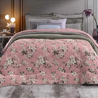 EDREDOM HDR PLUSH SHERPA EST CASAL 220X235 SEPIA