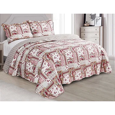 KIT COLCHA CAM EVOL PATCHWORK QUEEN SAND