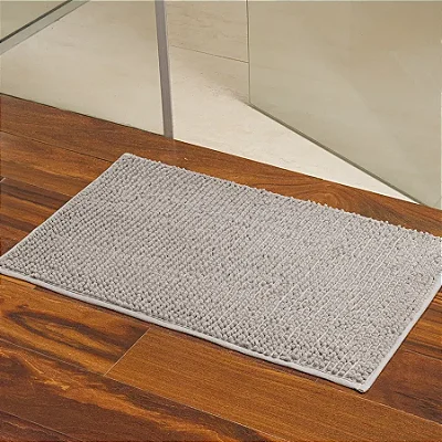 TAPETE NIA CHENILLE SHAGGY SMART 45X75 CINZA