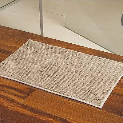 TAPETE NIA CHENILLE SHAGGY SMART 45X75 BEGE