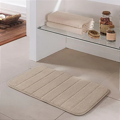 TAPETE NIA BANHEIRO MIAMI 40X60 KAKI