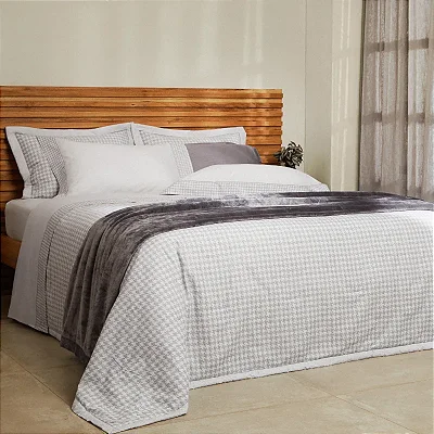 Jogo de Cama Buddemeyer B Percalle Pied Poule Casal