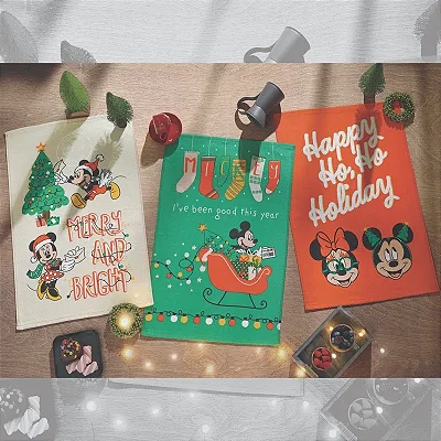 PANO COPA DOL FELP PRATA 45X65 MICKEY E MINNIE NA2