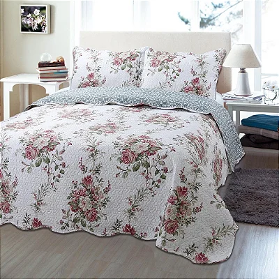 KIT COLCHA JOL ULTRASONIC DYURI ALFENAS 220X240 CASAL 3PÇS