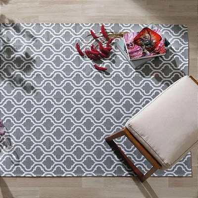 TAPETE BJA JACQUARD 130X200 ELEGANCE CINZA