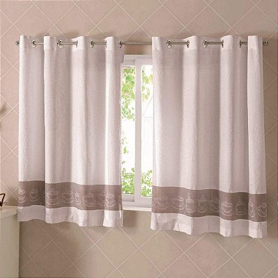 CORTINA BJA COZINHA 260X120 JACQUARD COFFEE.