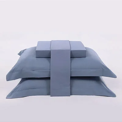 JG CAMA NIA 200F ESSENTIAL CASAL AZUL INDIGO 4PÇS