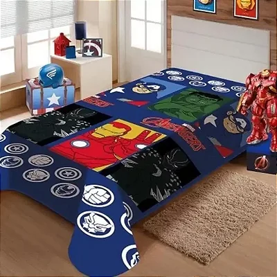 MANTA JOL MARVEL FUN C/CINTA 150X200 OS VINGADORES