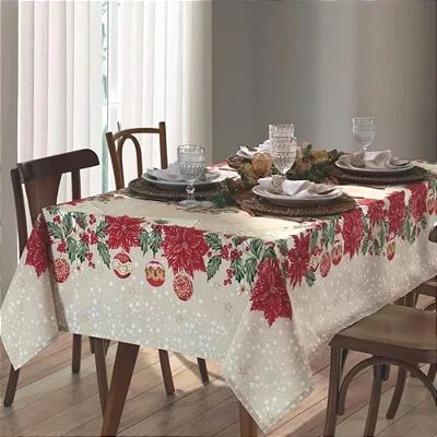 TOALHA DE MESA DOL ATHENAS EST 140X210 NATAL 108 6 LUGARES