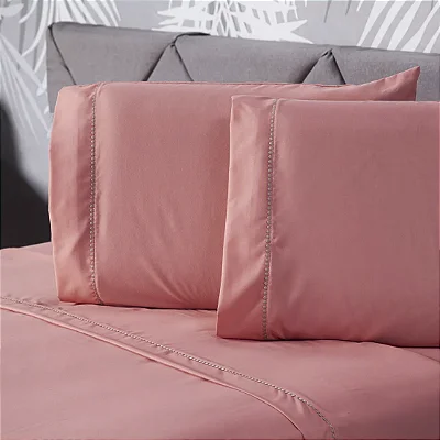 JG CAMA NIA 200F ESSENTIAL CASAL ROSE 4PÇS