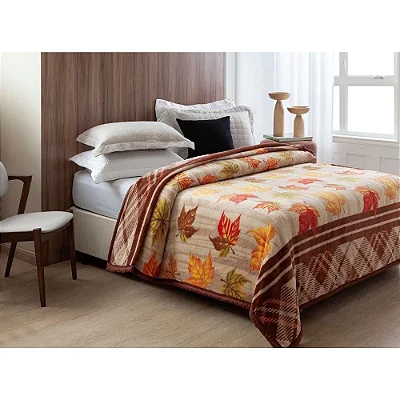 COBERTOR JOL DYURI PLUS CINTA 180X220 TAY MARRON CASAL