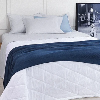 Jogo de Cama Buddemeyer B Percalle Prata Queen