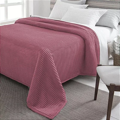 Cobertor Jolitex Dyuri Sherpa Com Cinta 1,80x2,20 Rose
