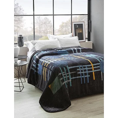 COBERTOR JOL KYOR PLUS HELSINKI 180X220 PRETO CASAL