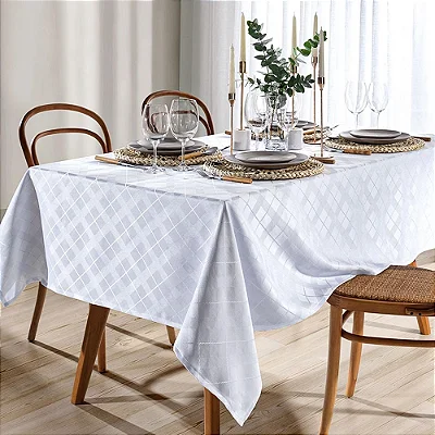 Toalha Mesa Dol JAacq Requinte II Liso 160X160 Branca