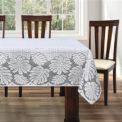 Toalha de Mesa Beija Flor 1,60x1,60 Branco
