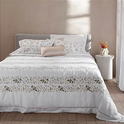 Kit Colcha Buddemeyer Luxus Aurora 2,80x2,60 Branco