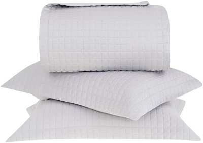 Kit Colcha Buddemeyer New Colors Micromatelasse 2,60x2,50 Queen Bege 3 peças