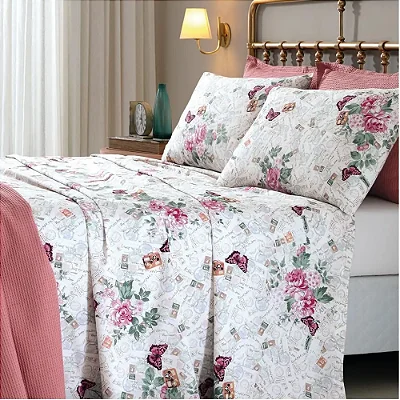 Jogo de Cama Casal Prisma Estampa Tabata C/ 4 Pcs 150 fios Döhler am 5158