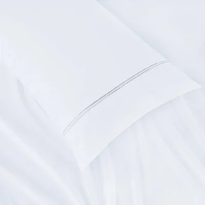 Jogo de Cama Niazitex Percal Soft 300 Glamour Solteiro Branco